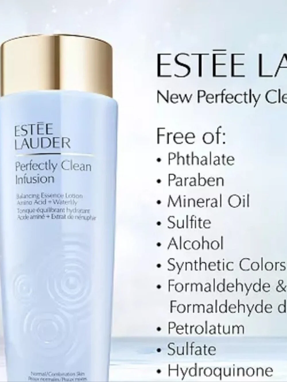 Estee Lauder includes perfectly